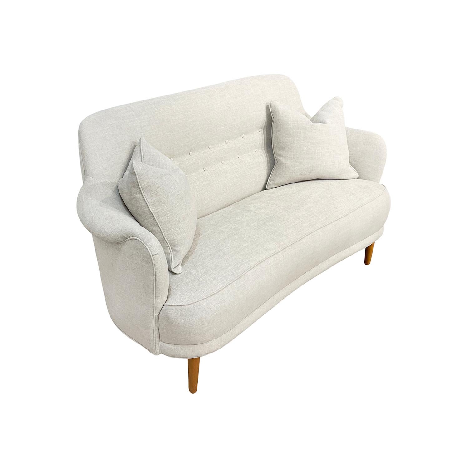 A vintage Mid-Century modern Swedish two-seater 