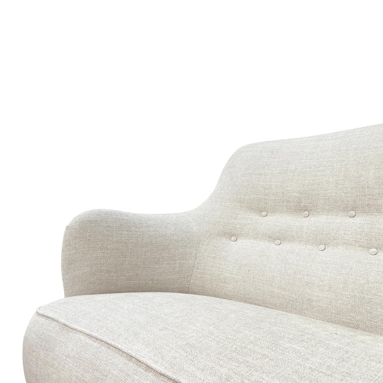 Fabric 20th Century Swedish OH Sjögren Beech Samsas Two Seater Sofa by Carl Malmsten