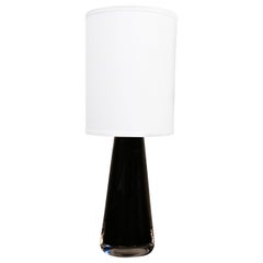 20th Century Black Swedish Orrefors Table Lamp, Desk Light by Carl Fagerlund