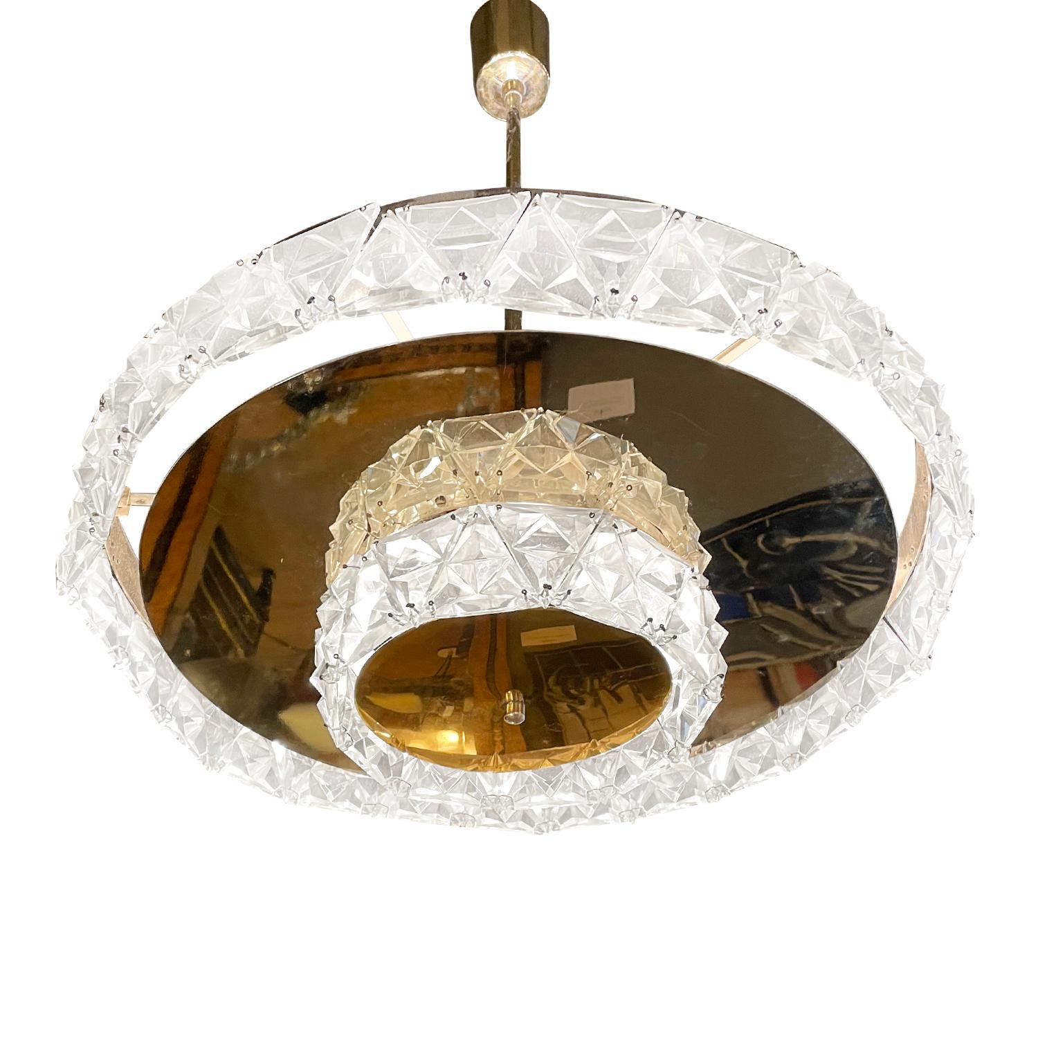20th Century Swedish Orrefors Glass Ceiling Lamp, Pendant by Carl Fagerlund For Sale 2