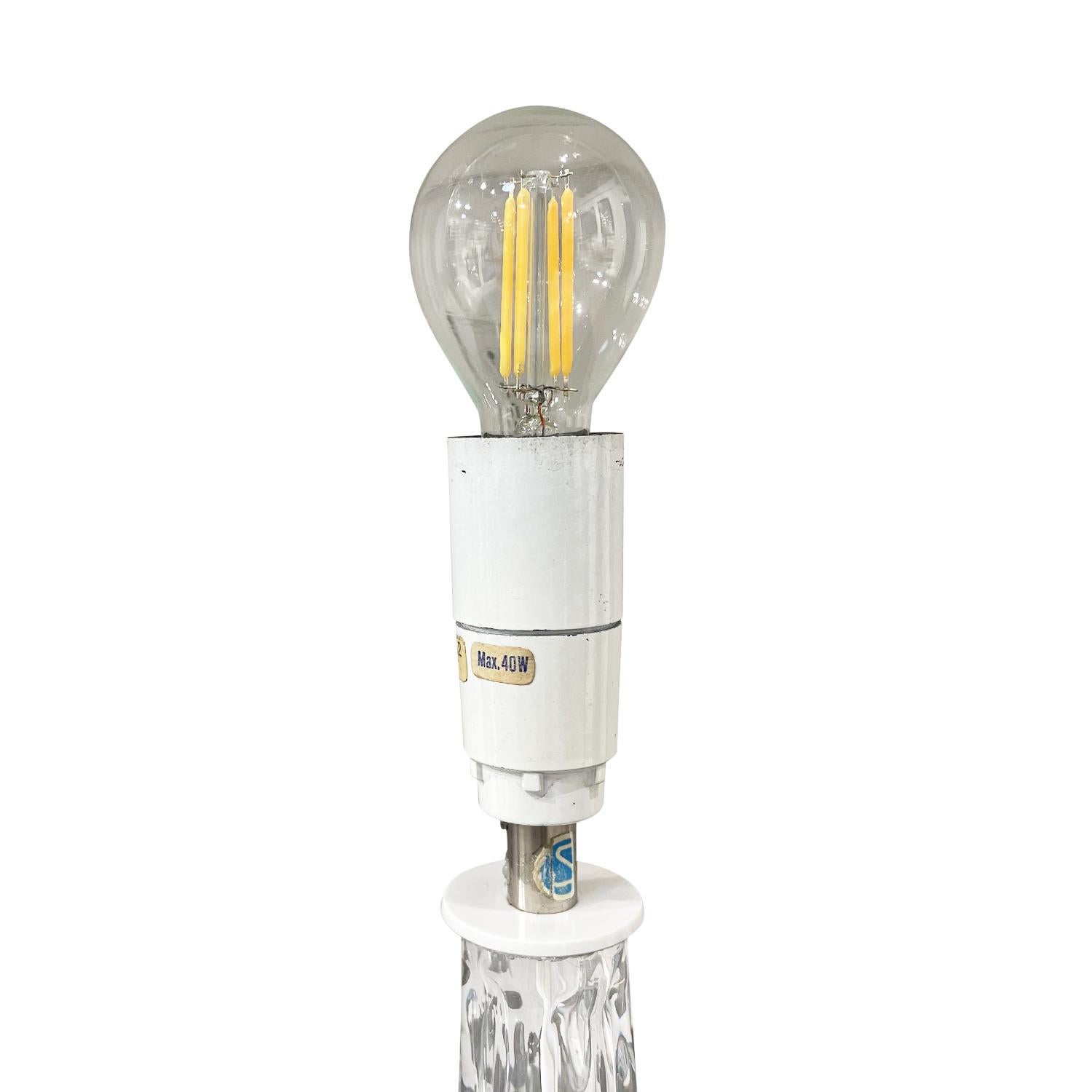 20ième siècle Lampe de bureau en verre fumé de Carl Fagerlund, Orrefors, Suède, 20e siècle en vente
