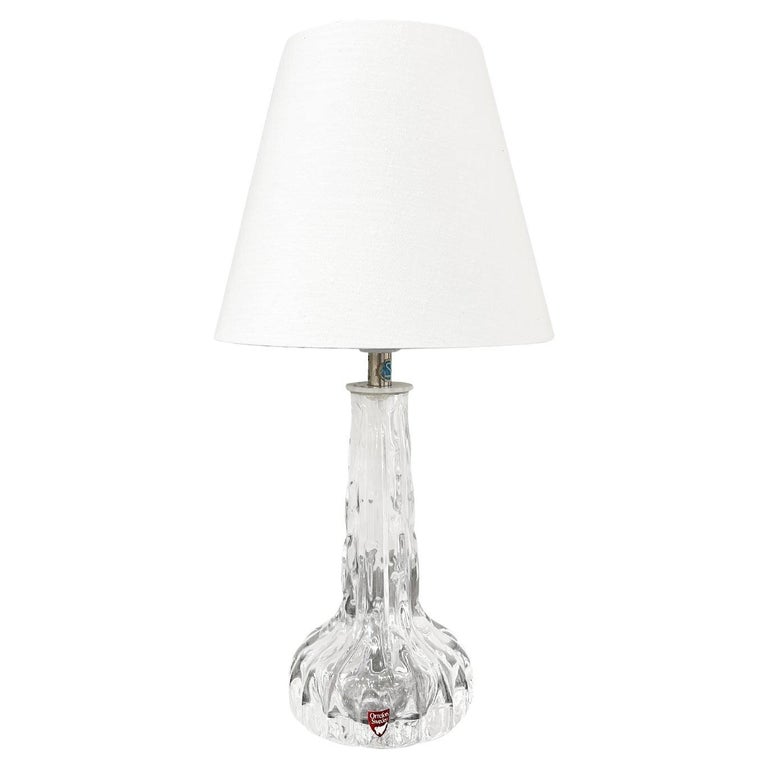 20th Century Swedish Orrefors Small Smoked Glass Office Light by Carl