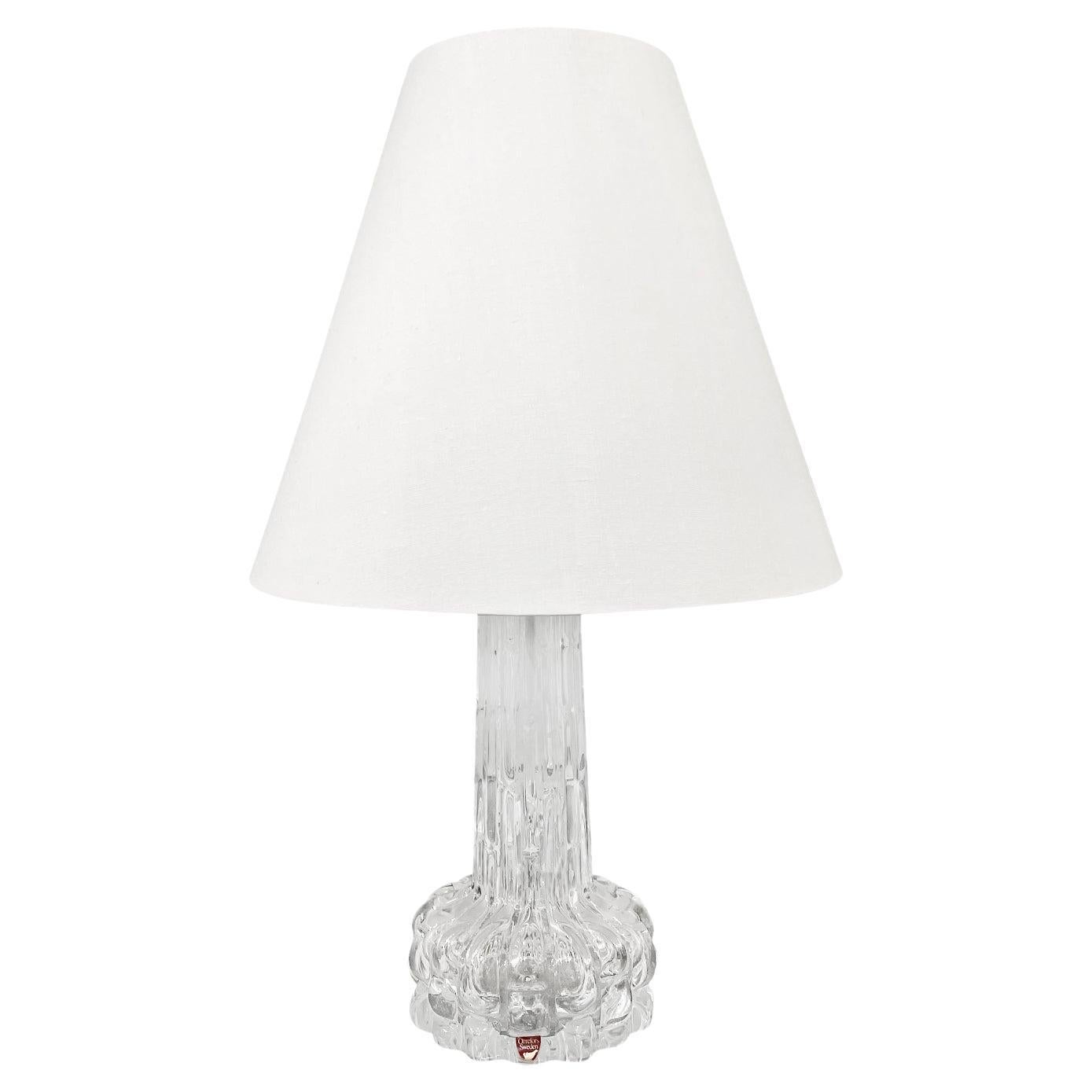 XX secolo, svedese, lampada da tavolo Orrefors, luce scandinava di Carl Fagerlund