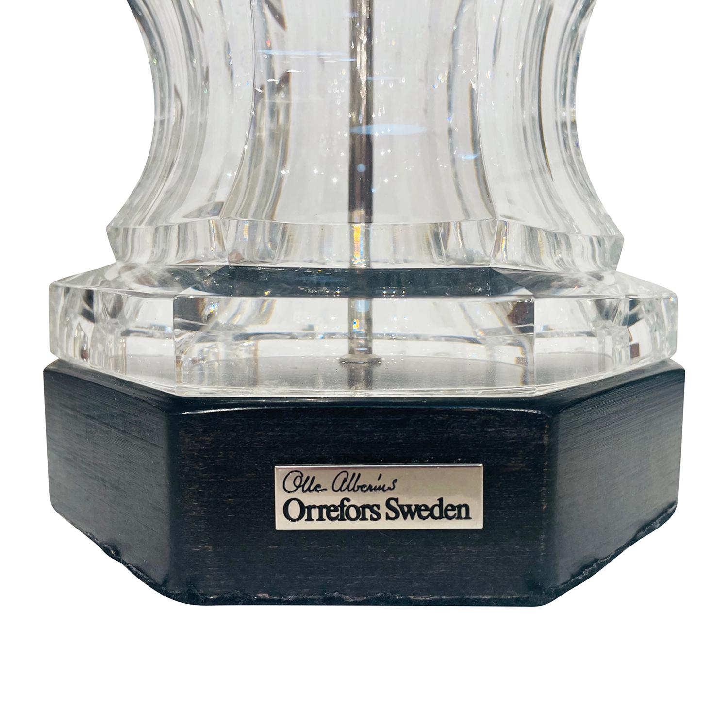 Lámpara de mesa sueca Orrefors del siglo XX - Luz escandinava de Olle Alberius en Bueno estado para la venta en West Palm Beach, FL