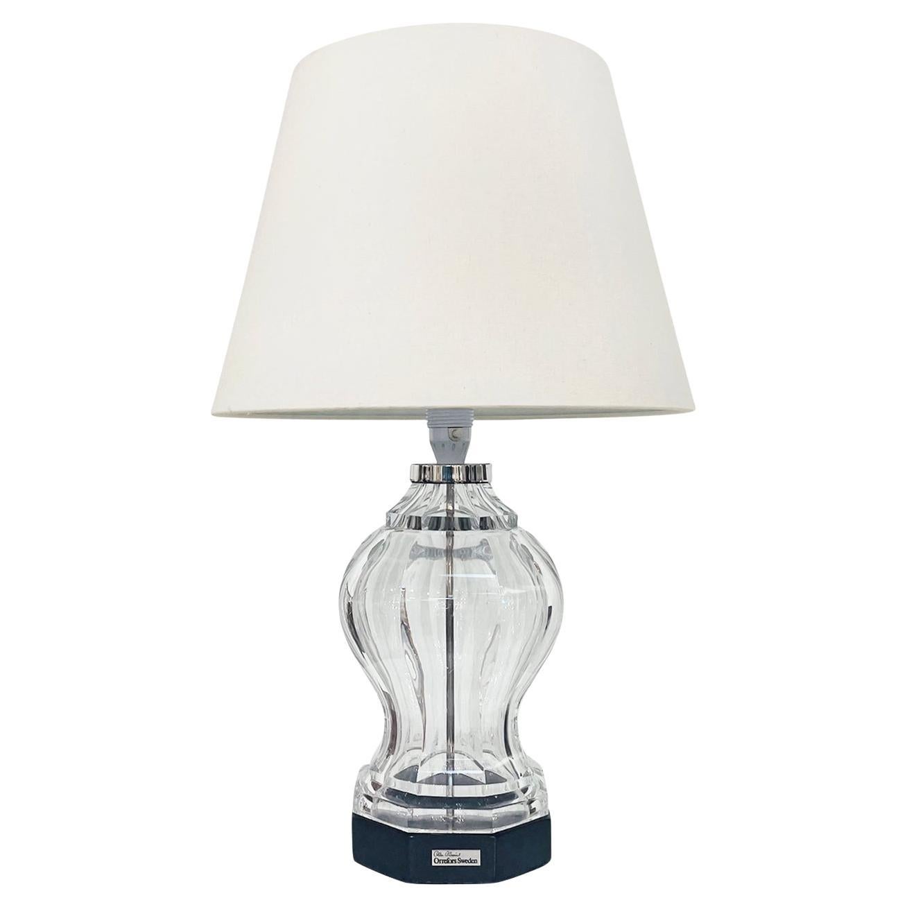 Lámpara de mesa sueca Orrefors del siglo XX - Luz escandinava de Olle Alberius en venta