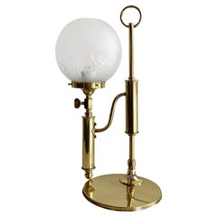 20th Century Swedish Örsjö Polished Brass Table Lamp, Light by Helmer Andersson