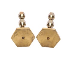 20th Century Swedish Pair of Metallslojden Gusum Candle Holders by Lars Bergsten