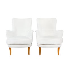 20th Century Swedish Pair of Möbel Komponerad AV Club Chairs by Carl Malmsten