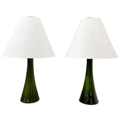 20th Century Swedish Pair of Teakwood Bergboms Table Lamps by Berndt Nordstedt