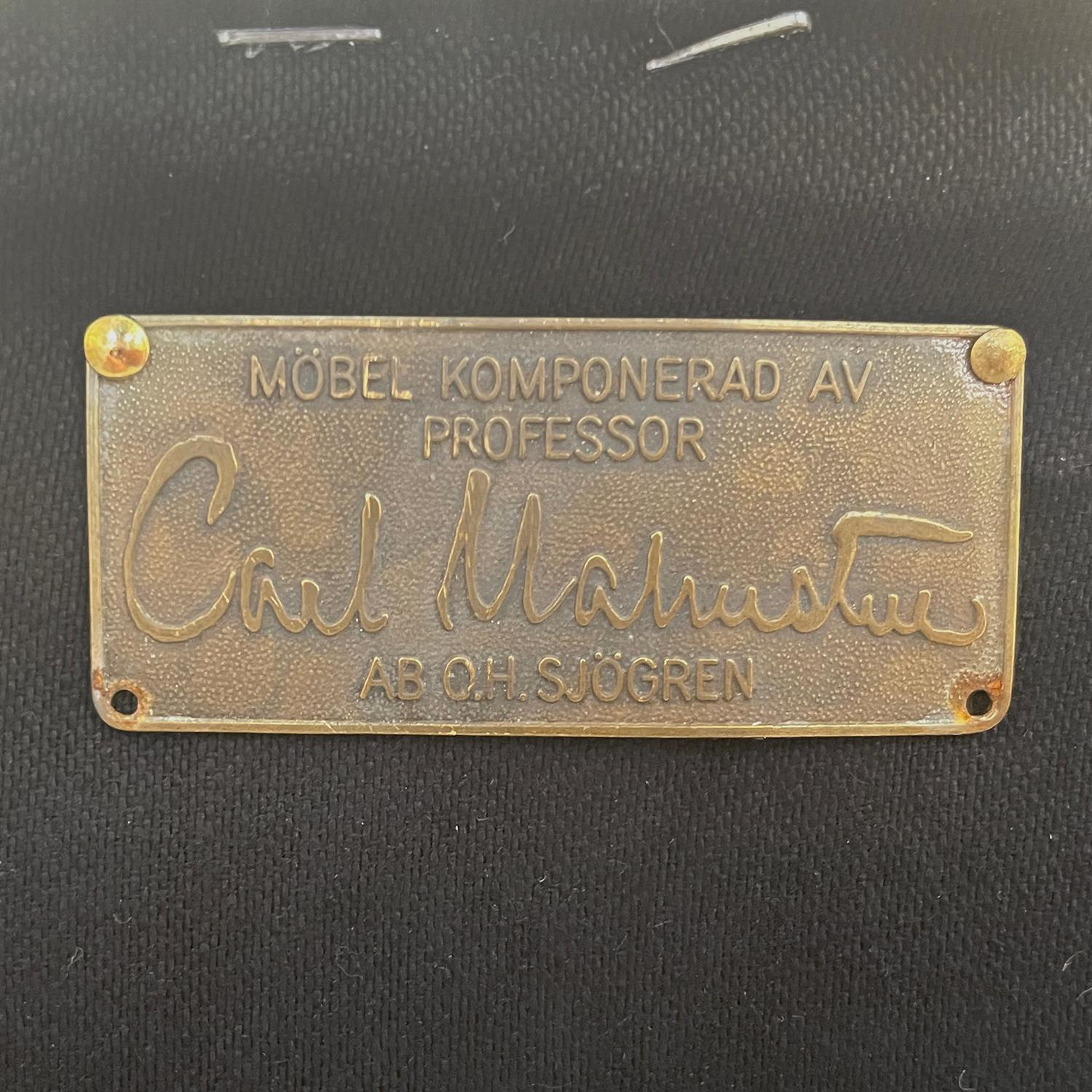 Paire de Vintage O.H. suédois du 20ème siècle Fauteuils Sjögren par Carl Malmsten en vente 4