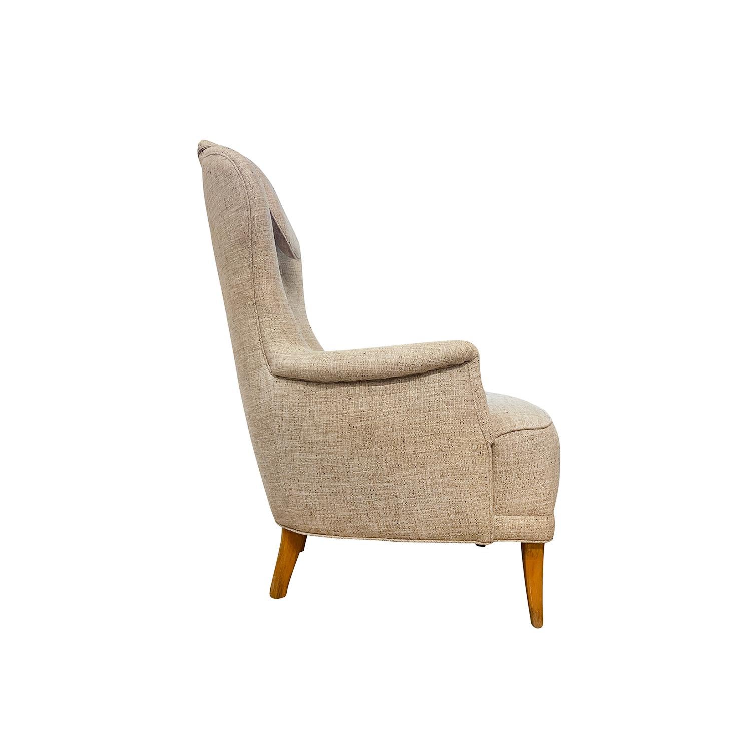 Tissu Paire de Vintage O.H. suédois du 20ème siècle Fauteuils Sjögren par Carl Malmsten en vente