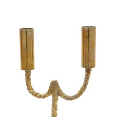 20th Century Swedish Pair of Wrought-Iron Candle Holders - Vintage Candlesticks