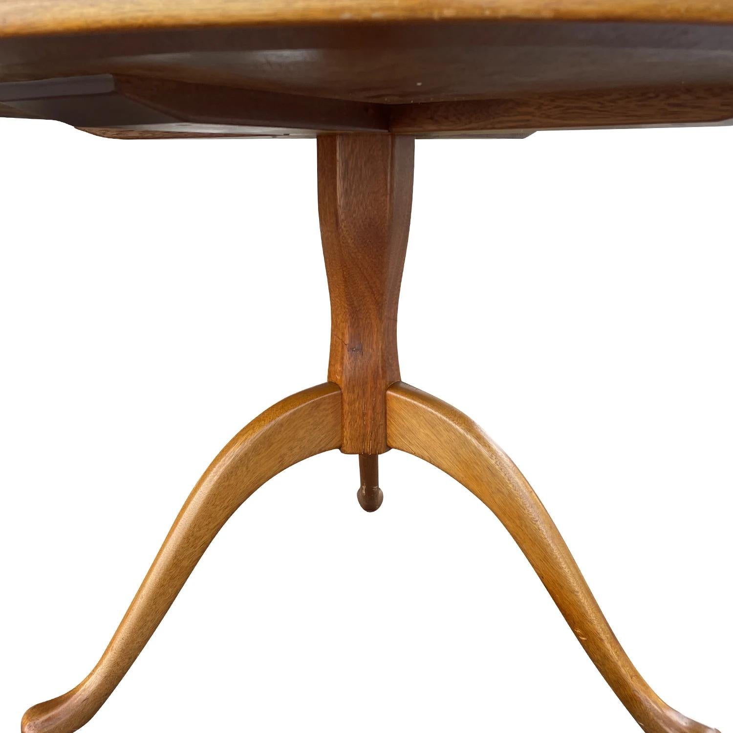 Hand-Carved 20th Century Swedish Modern Teakwood Berg Coffee, Sofa Table by Carl Malmsten For Sale