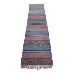 Alfombra de trapo sueca del siglo XX  Arte popular rural Mano W