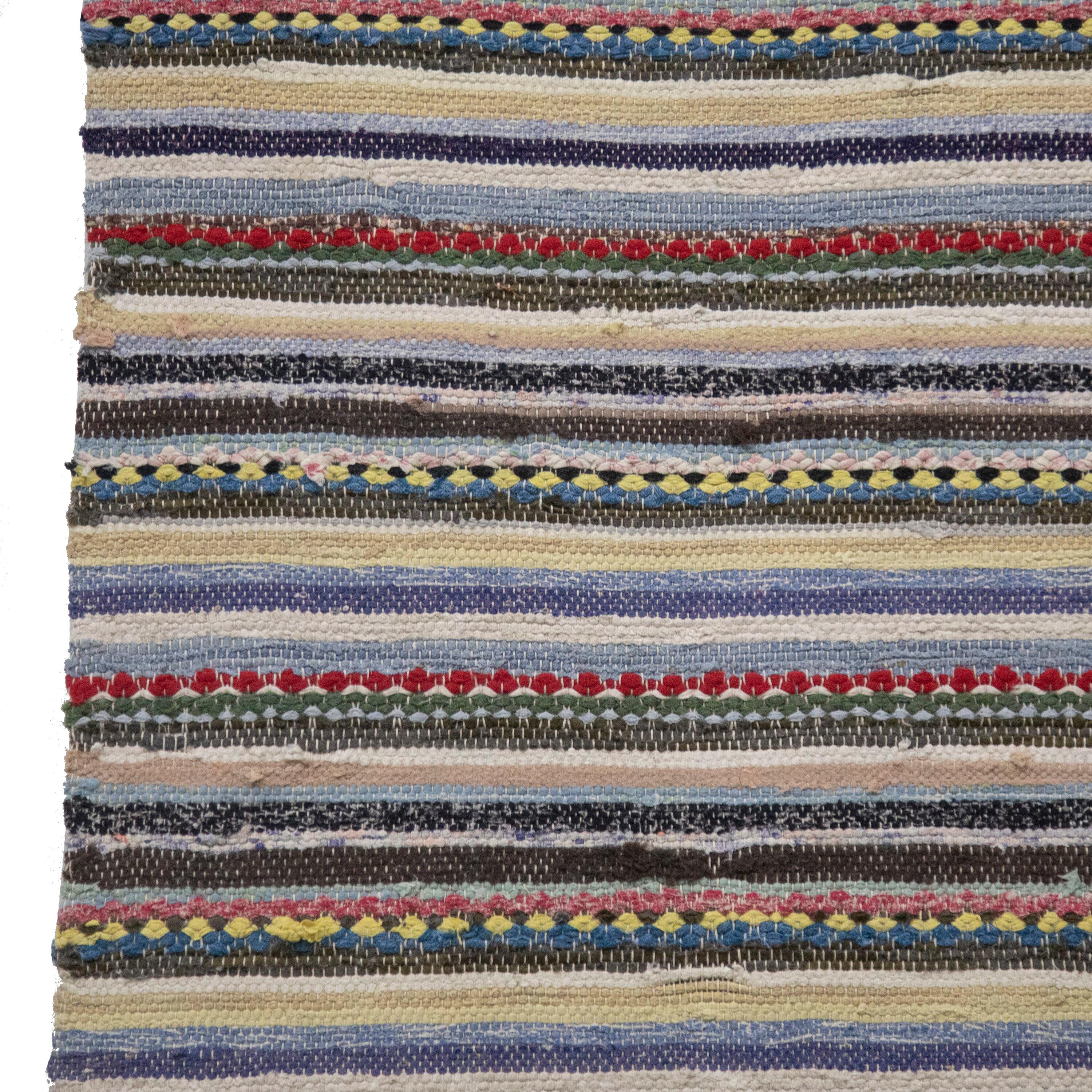 20th Century Swedish Rag Rug  In Good Condition For Sale In Tetbury, Gloucestershire