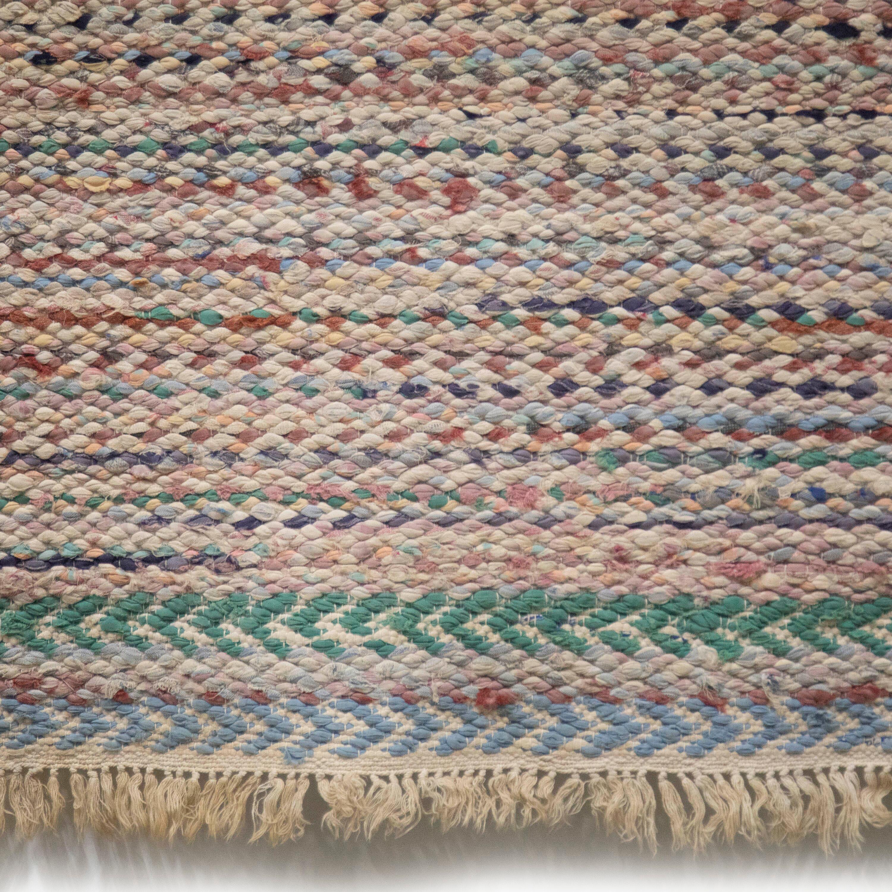 20th Century Swedish Rag Rug In Good Condition For Sale In Tetbury, Gloucestershire