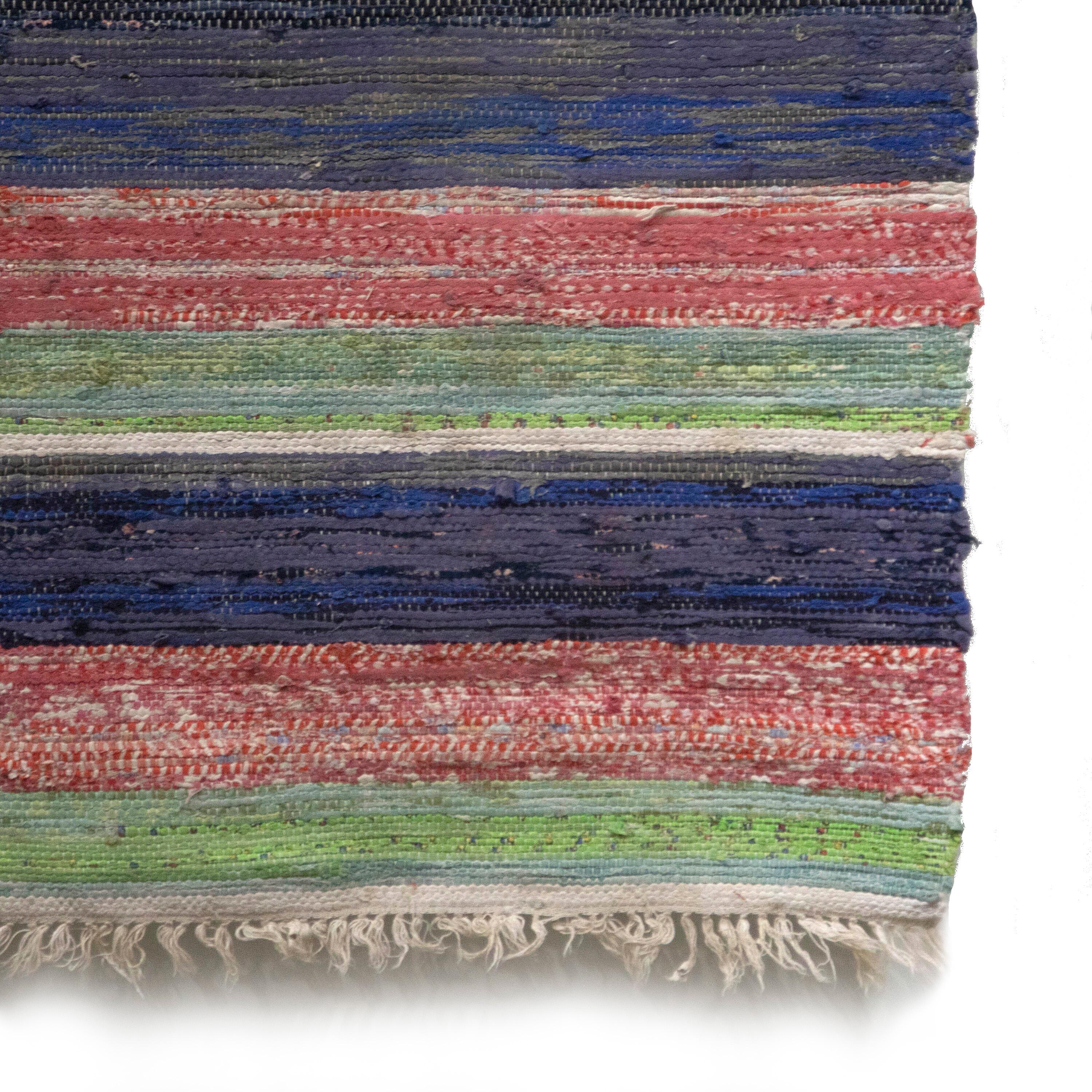 20th Century Swedish Rag Rug In Good Condition For Sale In Tetbury, Gloucestershire