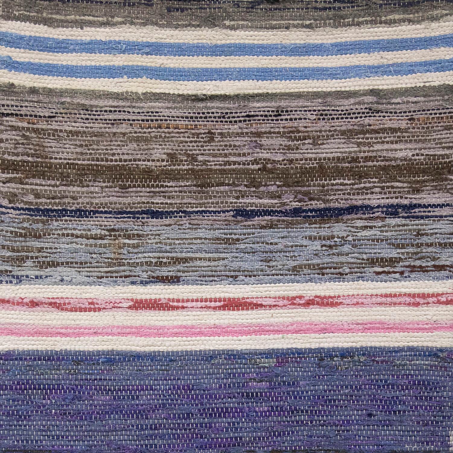 Fabric 20th Century Swedish Rag Rug For Sale