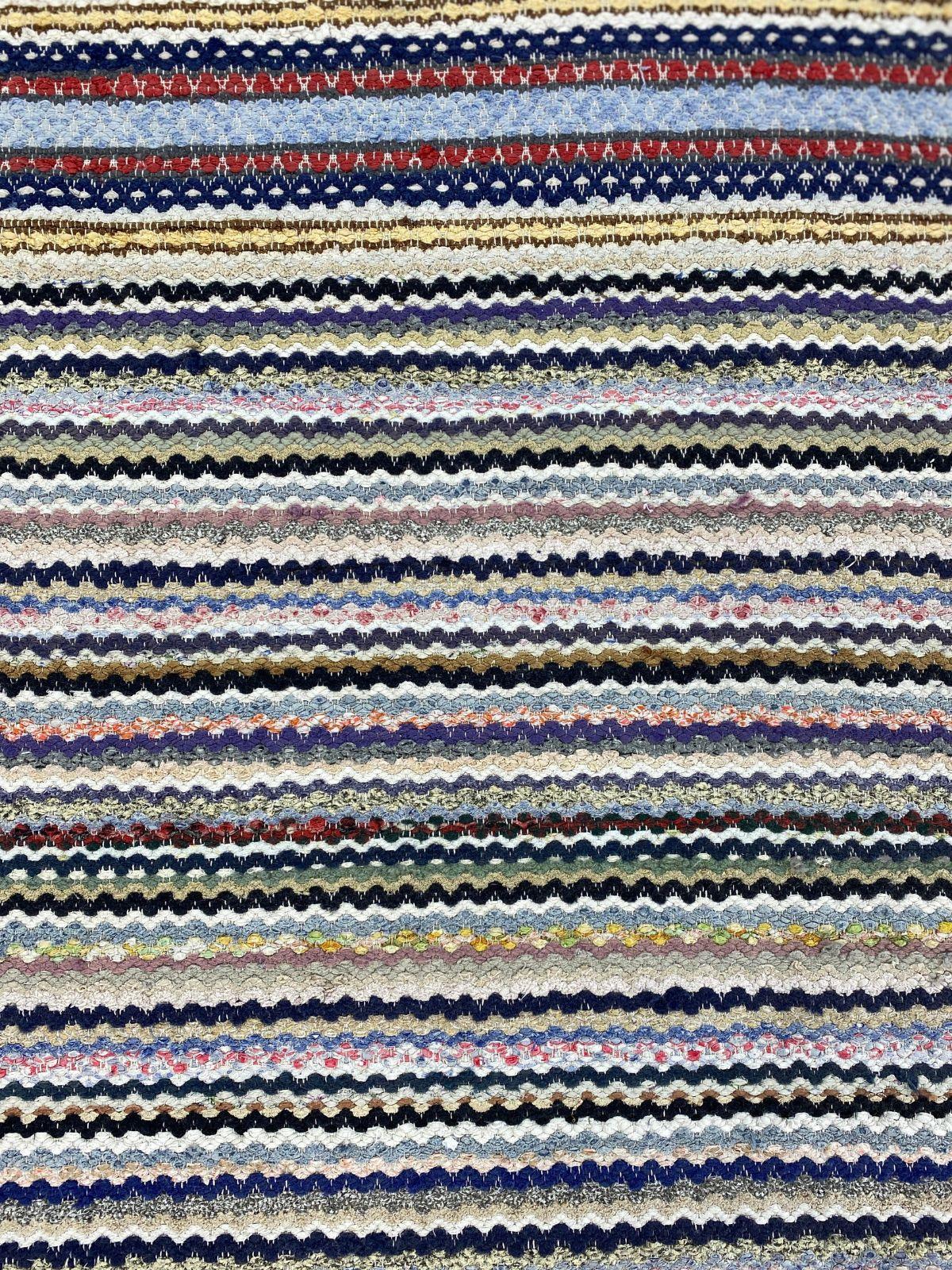 20th Century Swedish rag rug Hälsinglands Söderhamn  - handwoven  In Good Condition For Sale In Asarum, SE