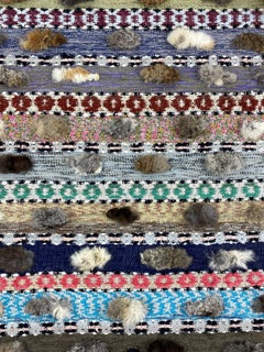 20th Century Swedish rag rug Hälsinglands Trönö - handwoven
