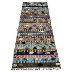 20th Century Swedish rag rug Hälsinglands Trönö - handwoven