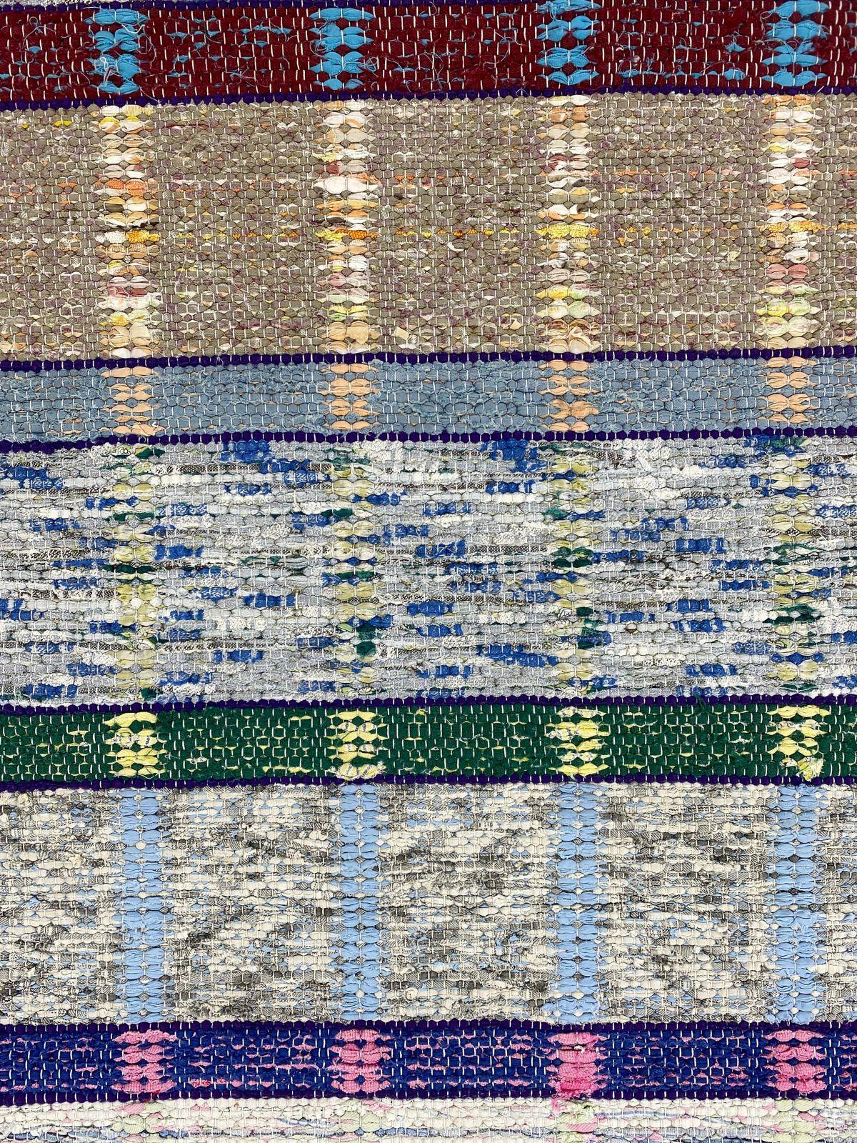 Cotton 20th Century Swedish rag rug Eddy´s Nr:1 - handwoven For Sale