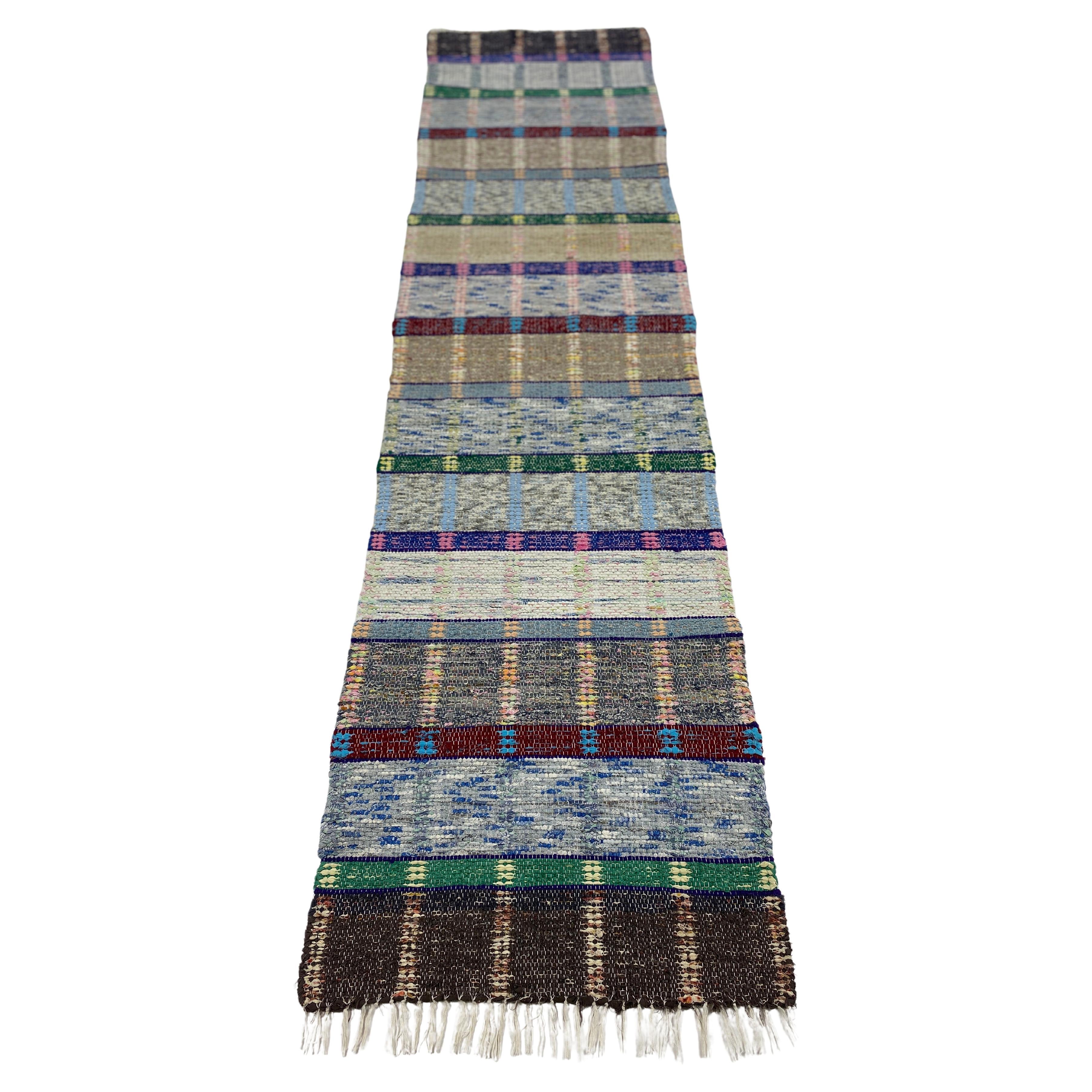 20th Century Swedish rag rug Eddy´s Nr:1 - handwoven For Sale