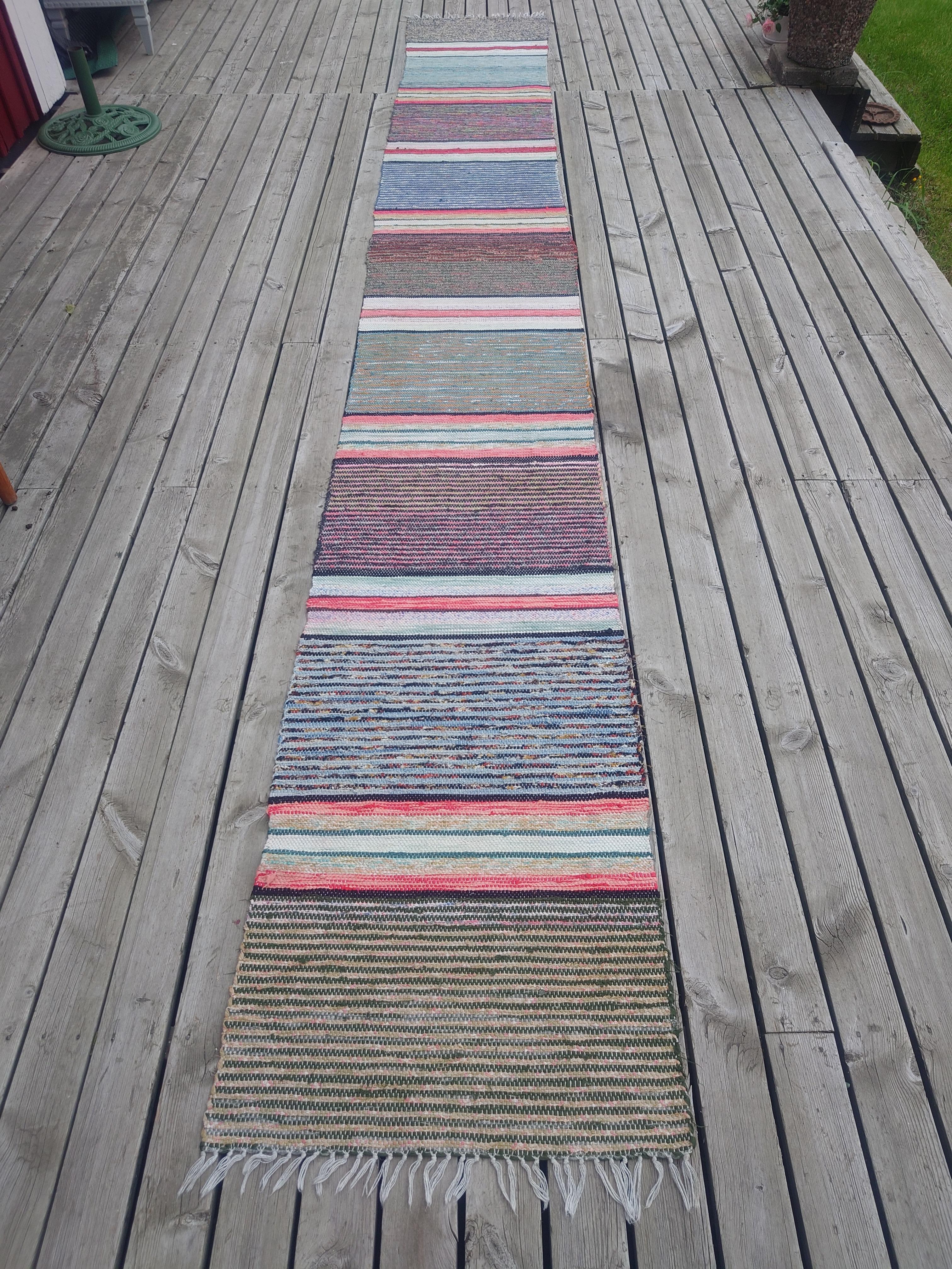 Ein fantastischer schwedischer Fleckerlteppich in schönen Farben und Mustern.
Handgewebt in Boden Nordschweden.
Der Teppich ist frisch gewaschen.
Vintage & antike schwedische Rag Rugs aus Schweden gibt es in einer Vielzahl von Farben und Mustern.