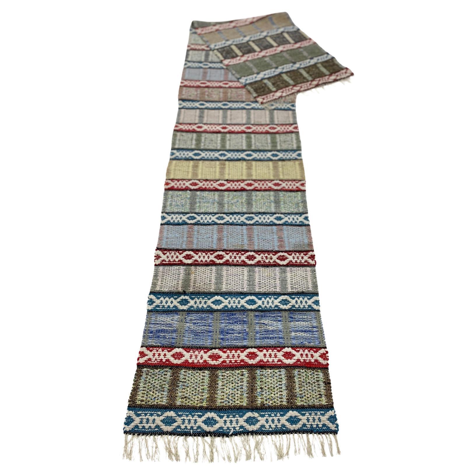 20th Century Swedish rag rug Ölands Eddy´s sommaräng Blåklocka - handwoven  For Sale