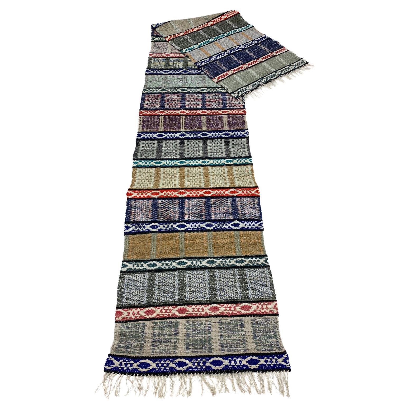 20th Century Swedish rag rug Ölands Eddy´s sommaräng Vallmo - handwoven  For Sale