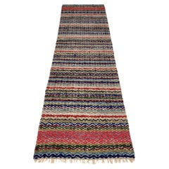 Used 20th Century Swedish rag rug Smålands Doris Nr:4  - handwoven 