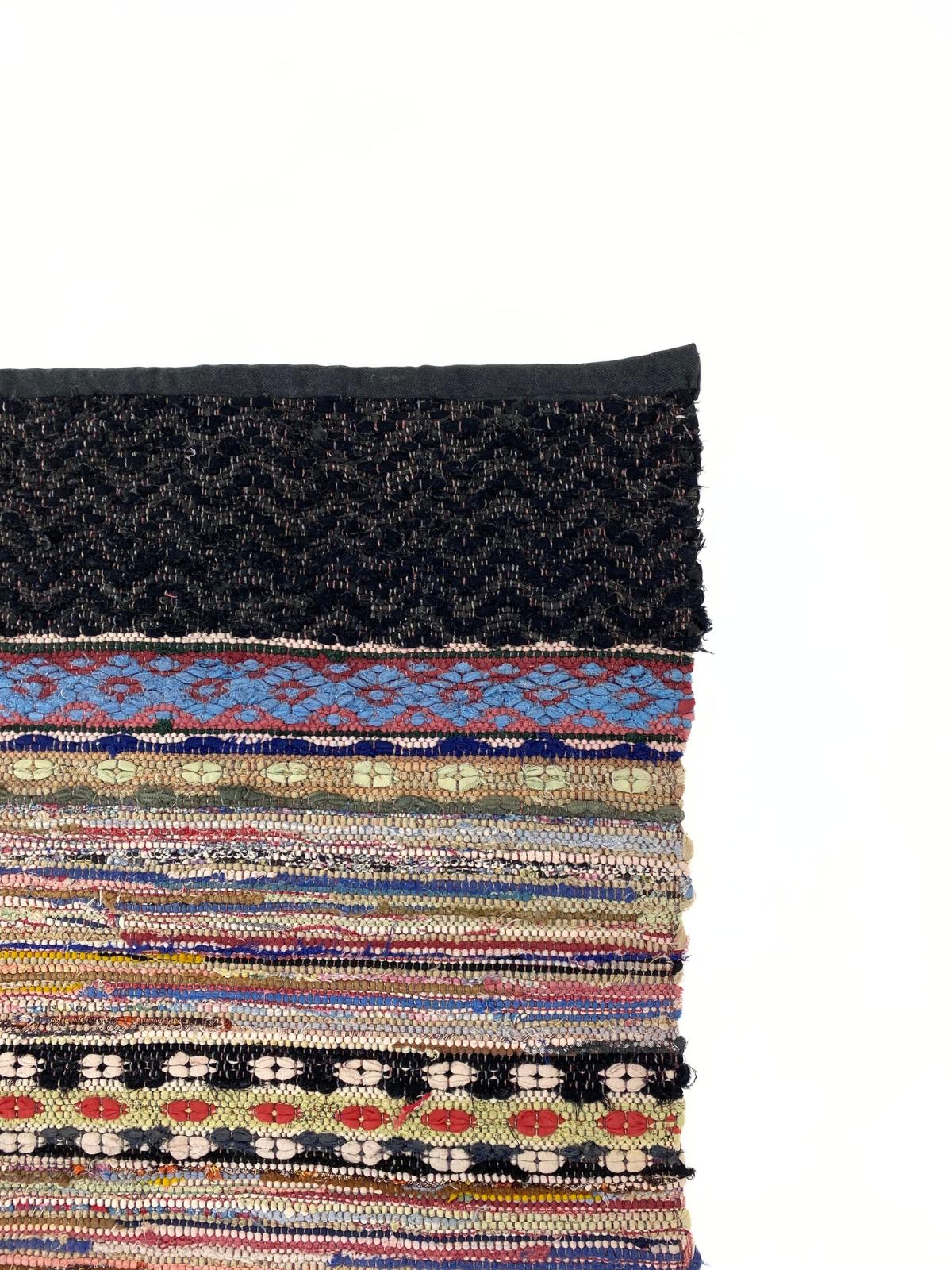 Scandinavian Modern 20th Century Swedish rag rug Smålands Jenny´s Nr:1  - handwoven  For Sale