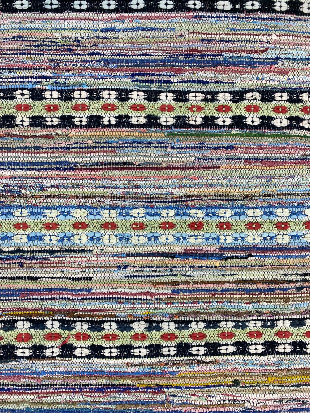 Hand-Woven 20th Century Swedish rag rug Smålands Jenny´s Nr:1  - handwoven  For Sale
