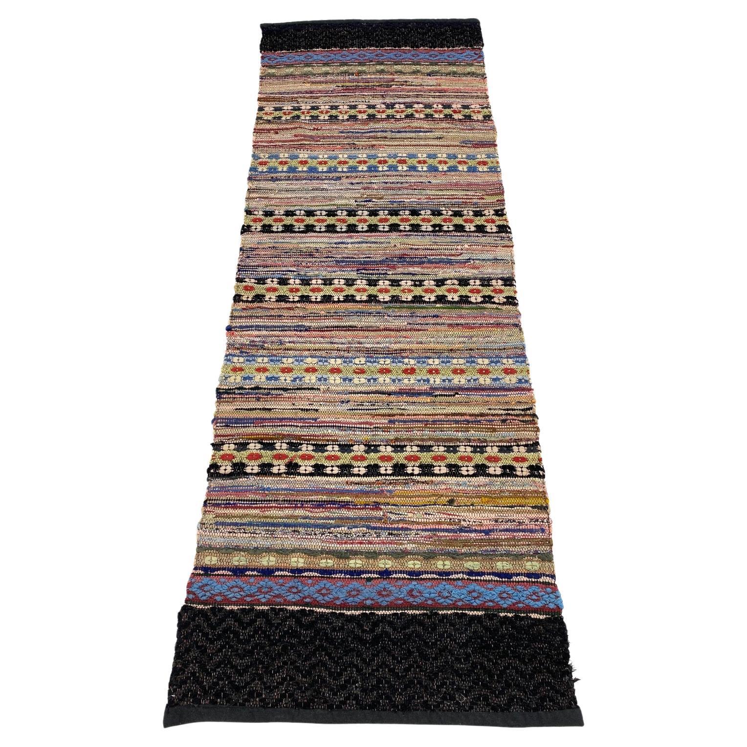 20th Century Swedish rag rug Smålands Jenny´s Nr:1  - handwoven  For Sale