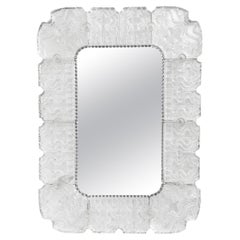 20th Century Swedish Rectangular Orrefors Glass Wall Mirror by Carl Fagerlund