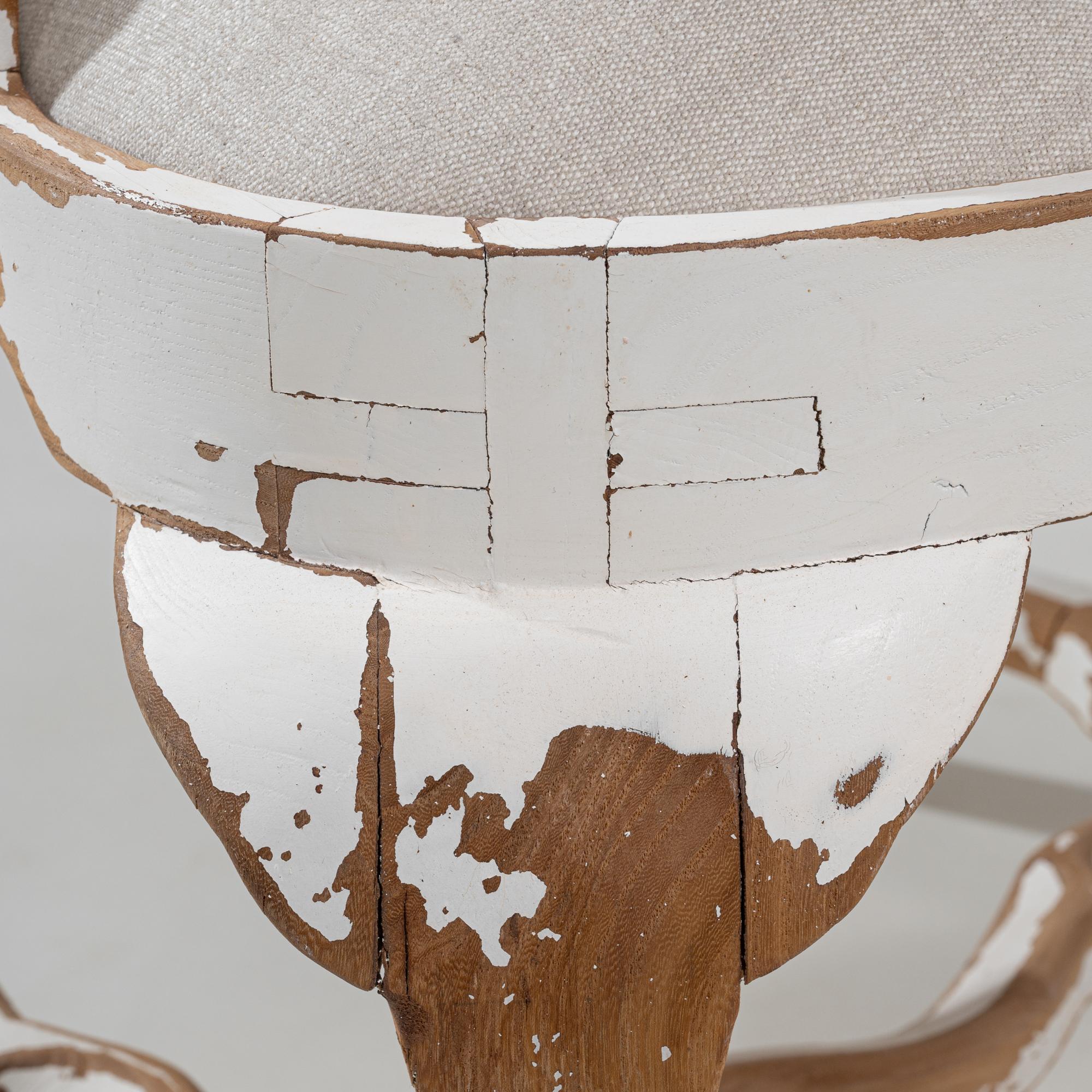 Chaise de salle à manger suédoise du 20e siècle, néo-rococo, en bois patiné en vente 3