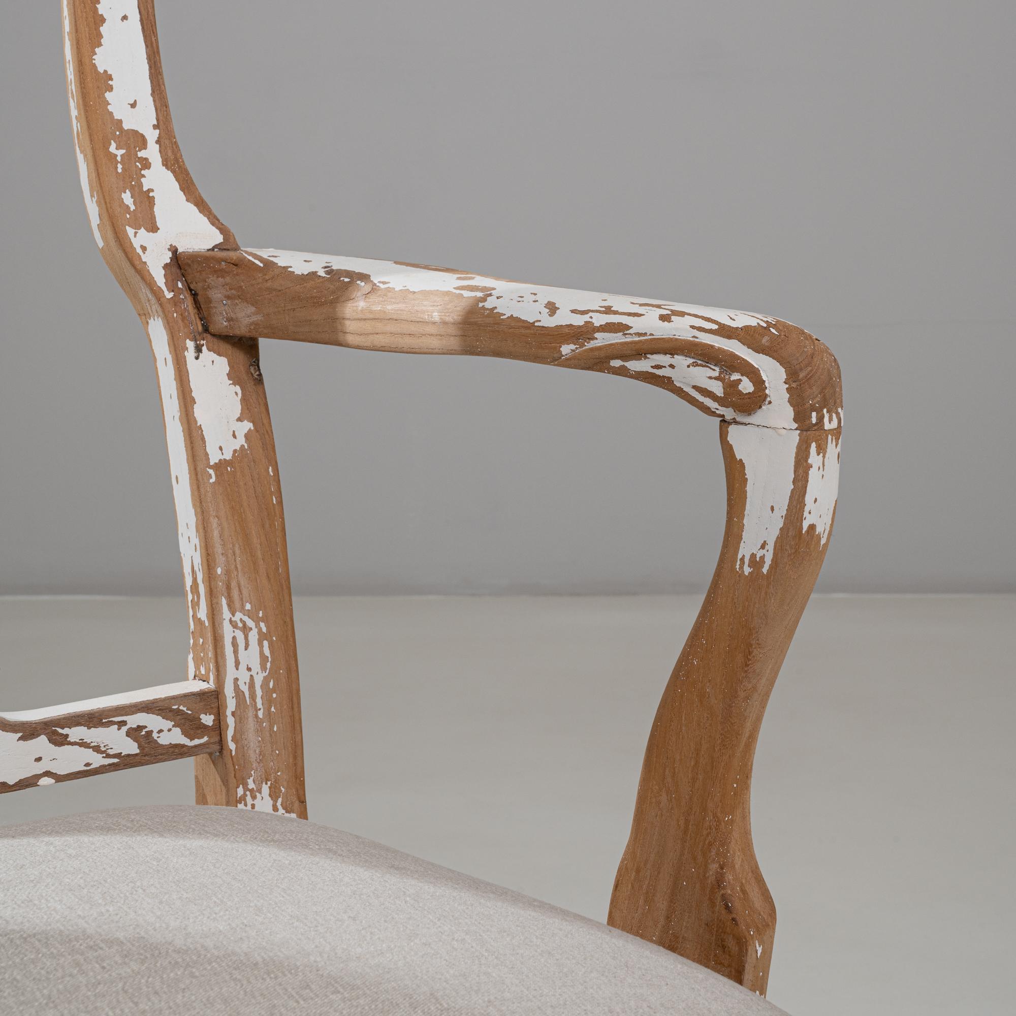 Chaise de salle à manger suédoise du 20e siècle, néo-rococo, en bois patiné en vente 7