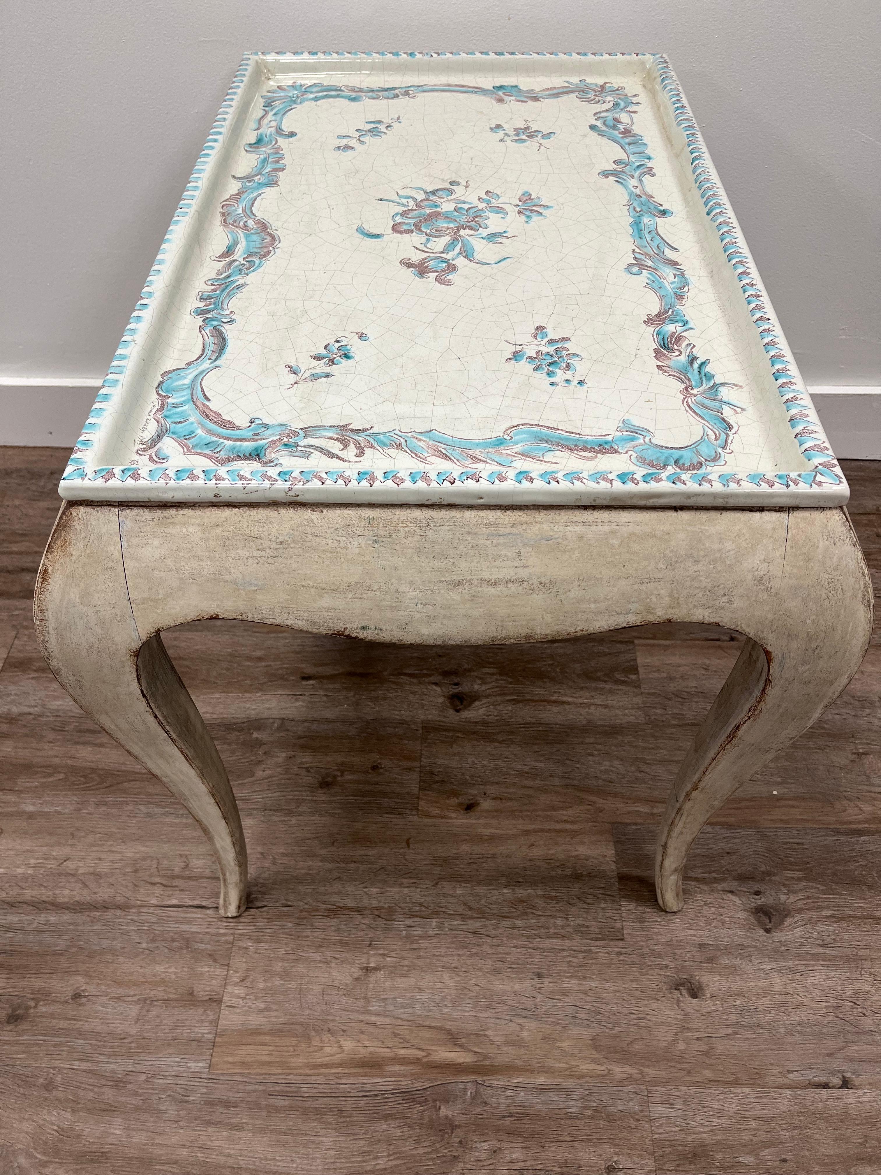 20th Century Swedish Rococo Style Tray Table For Sale 2