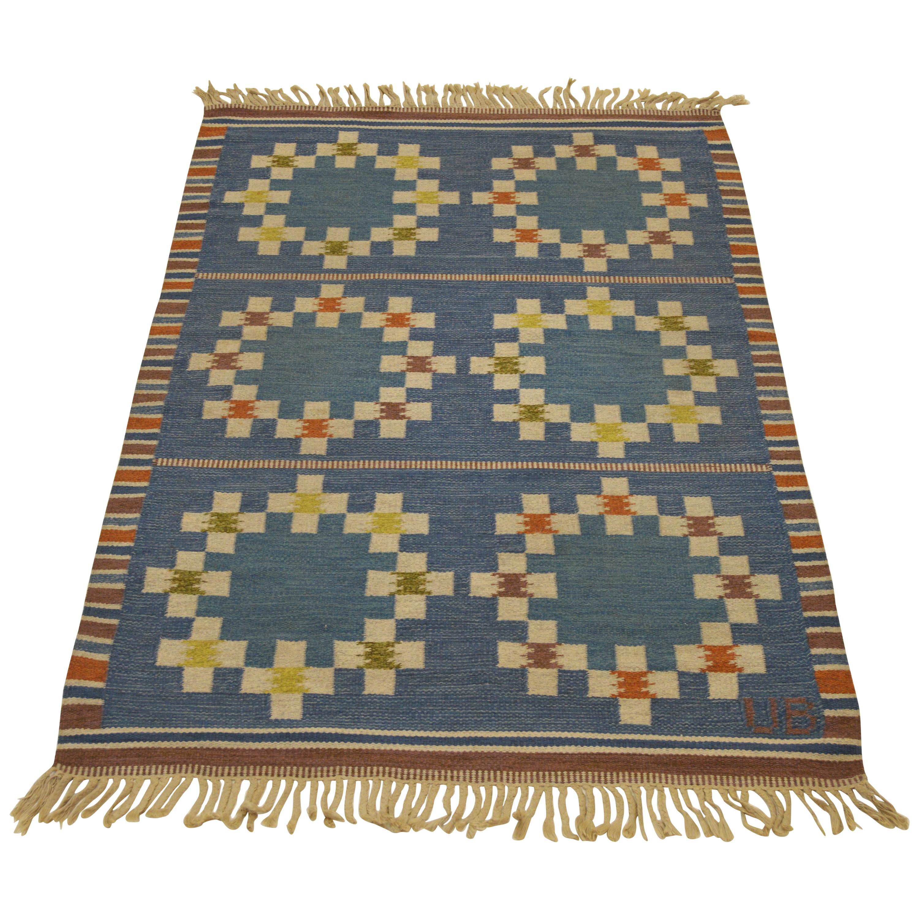 20th Century Swedish Röllakan Flat-Weave Carpet For Sale
