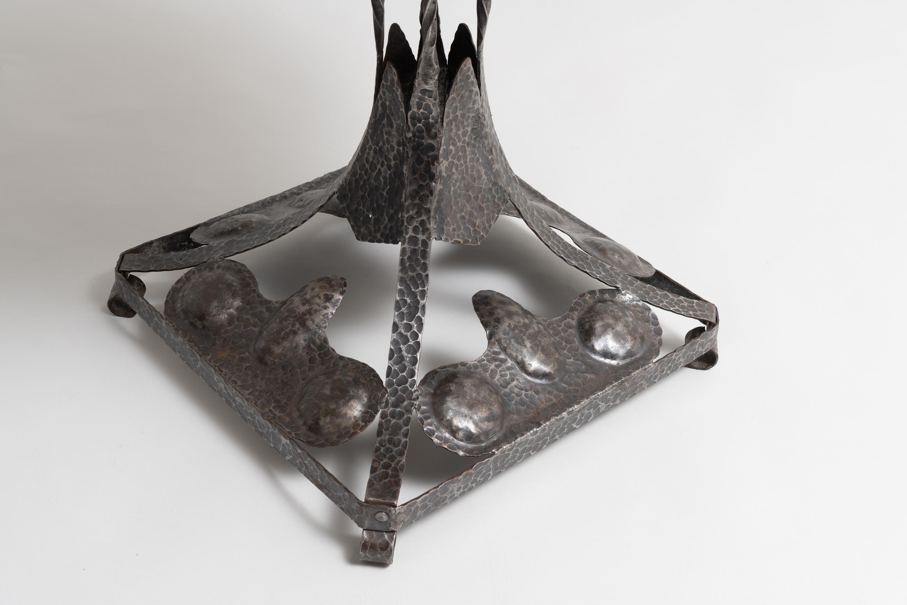 20th Century Swedish Round Art Nouveau Iron Table 2