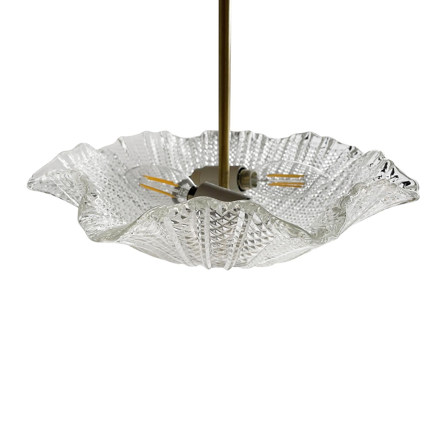 Mid-Century Modern 20th Century Swedish Smoked Glass Ceiling Light, Lamp Attributed to Orrefors For Sale