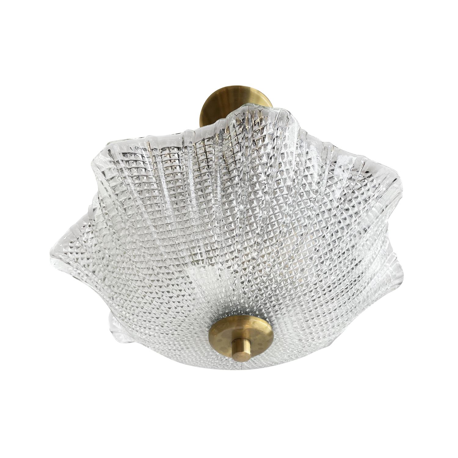Hand-Crafted 20th Century Swedish Smoked Glass Ceiling Light, Lamp Attributed to Orrefors For Sale