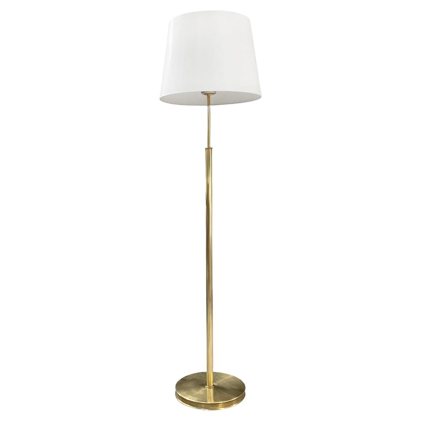 20th Century Swedish Svenskt Tenn Polished Brass Floor Lamp by Josef Frank