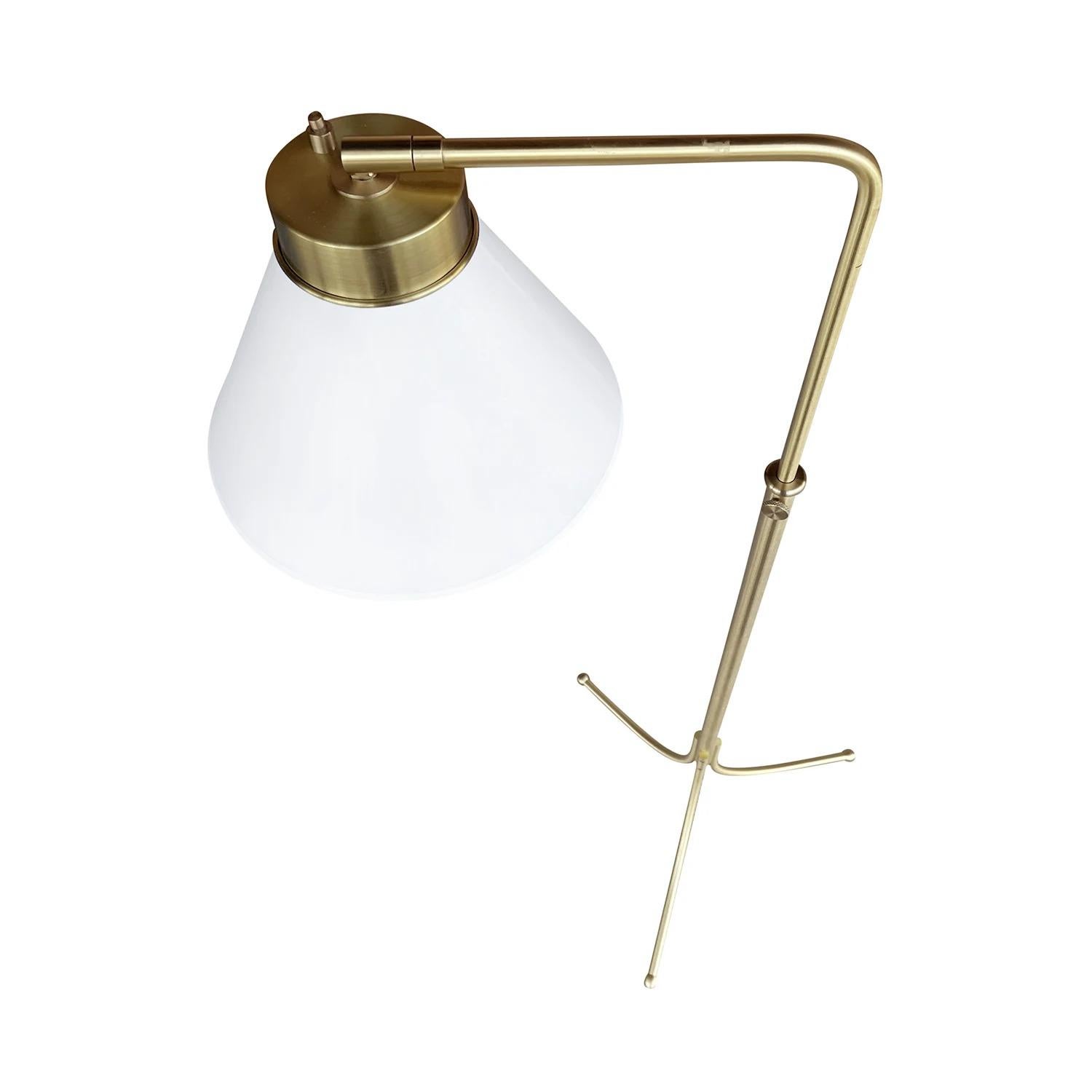 20th Century Swedish Svenskt Tenn Vintage Brass Floor Lamp, Light by Josef Frank In Good Condition For Sale In West Palm Beach, FL