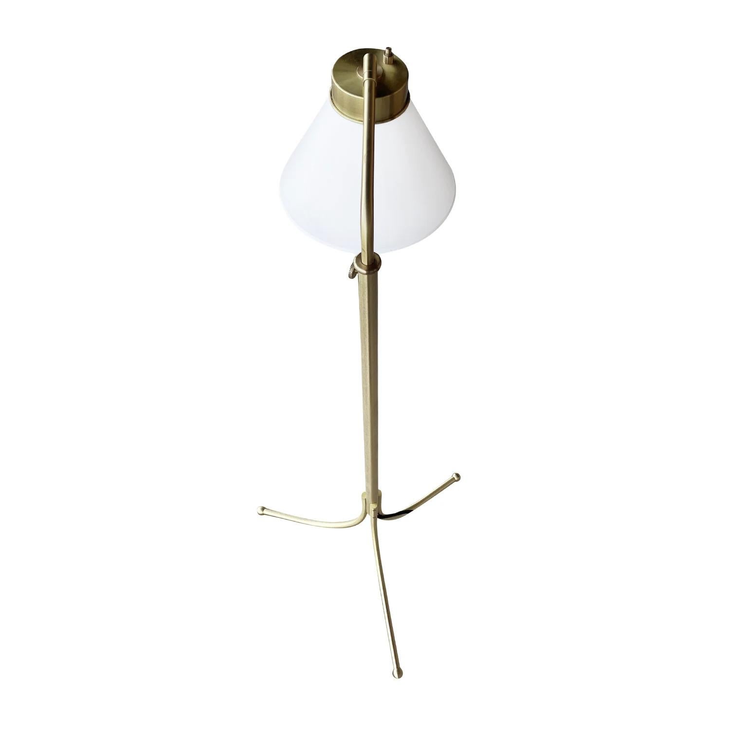 Polished 20th Century Swedish Svenskt Tenn Vintage Brass Floor Lamp, Light by Josef Frank For Sale