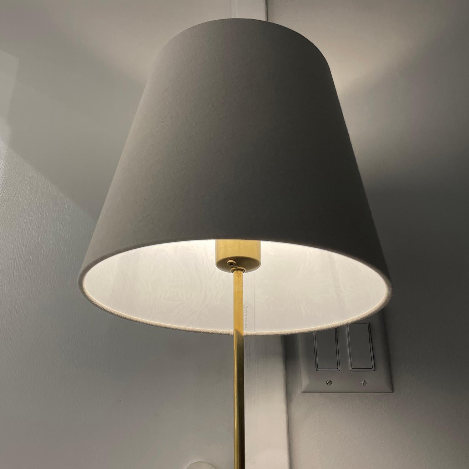 20th Century Swedish Svenskt Tenn Walnut Floor Lamp, Brass Light by Josef Frank For Sale 6