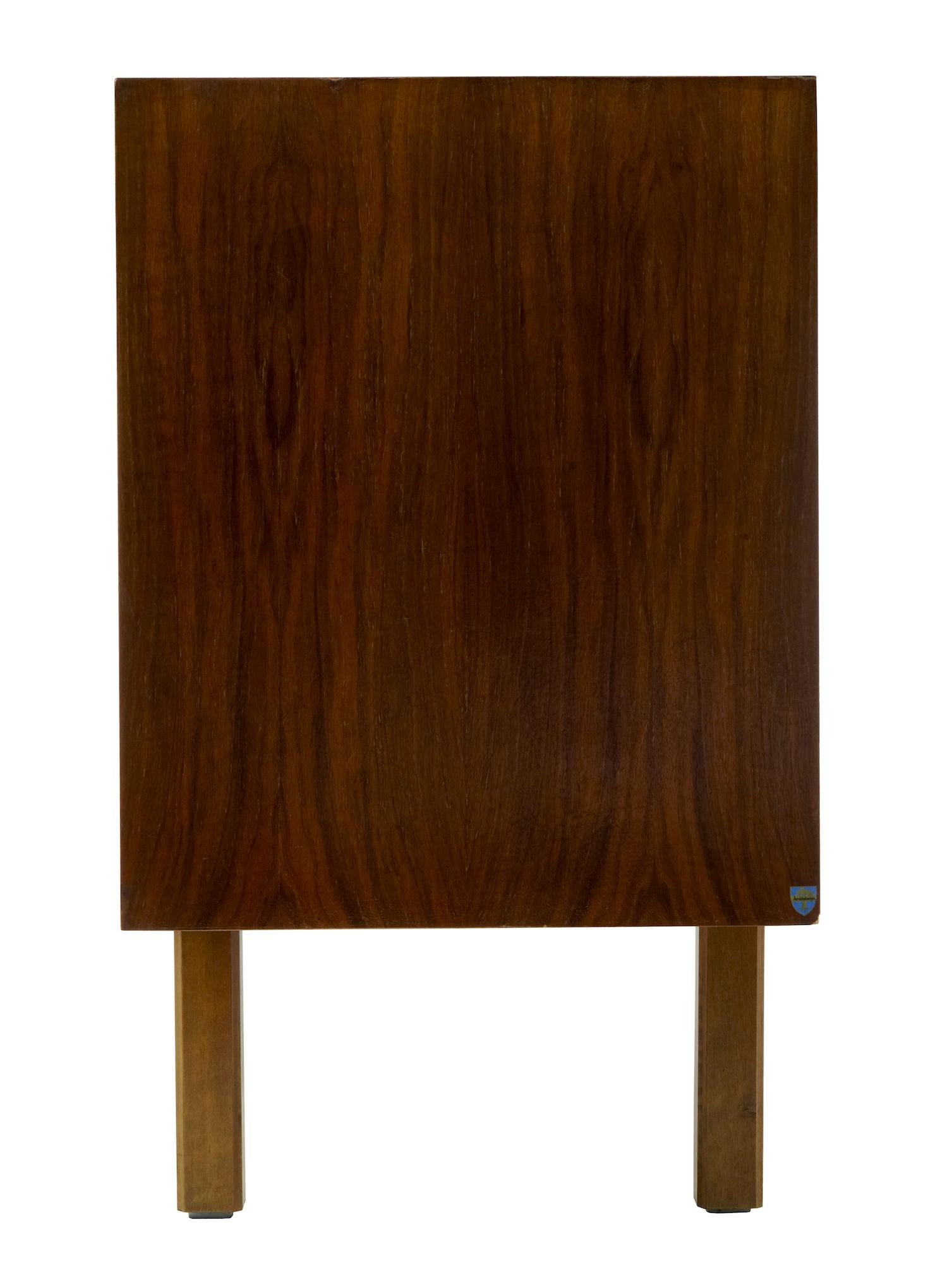 Hand-Crafted 20th Century Swedish Teak Tambour Front Sideboard by Atvidabergs
