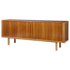 20th Century Swedish Teak Tambour Front Sideboard by Atvidabergs