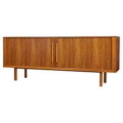 20th century Swedish teak tambour front sideboard by Atvidabergs