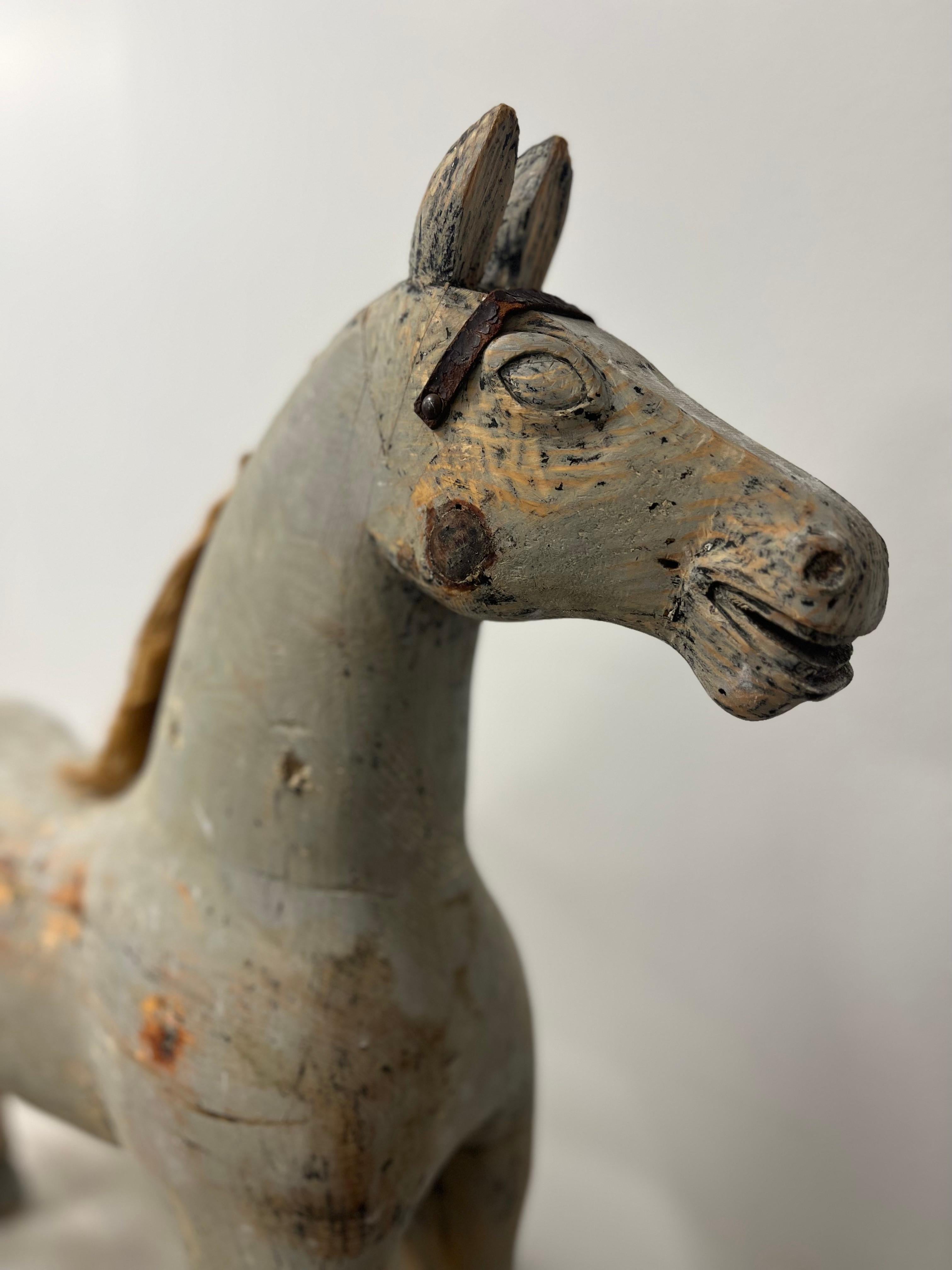 Hand-Carved 20th Century Swedish Toy Horse For Sale